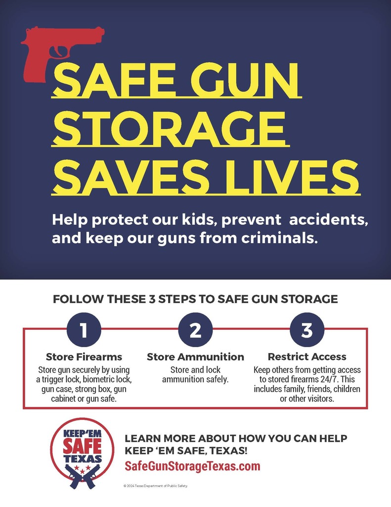safe gun storage flyer