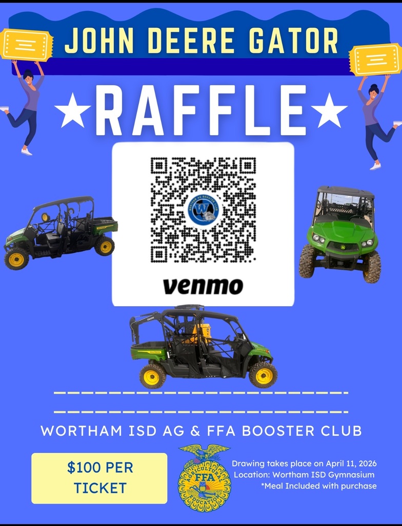 Wortham Ag & FFA Booster Club John Deere Gatore Raffle