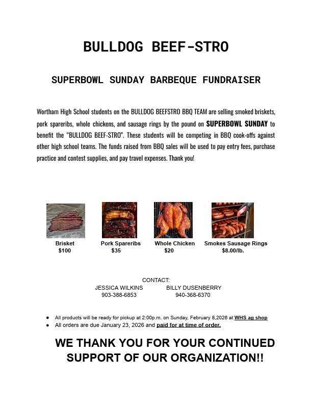 Bulldog Beef Stro Fundraiser