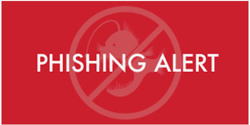 Phishing Alert in White text on a red background