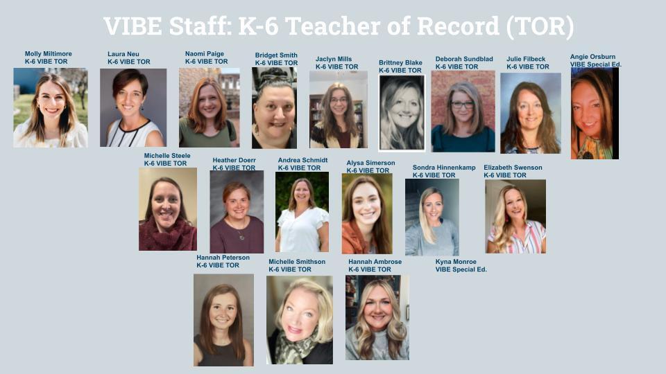 Photos of part of the VIBE teaching staff for 2025 - 2026