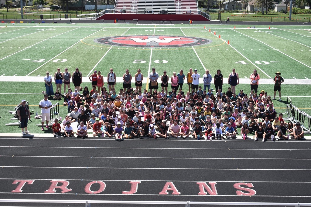The entire group of over 200 3rd grade students, teachers, and paraprofessionals