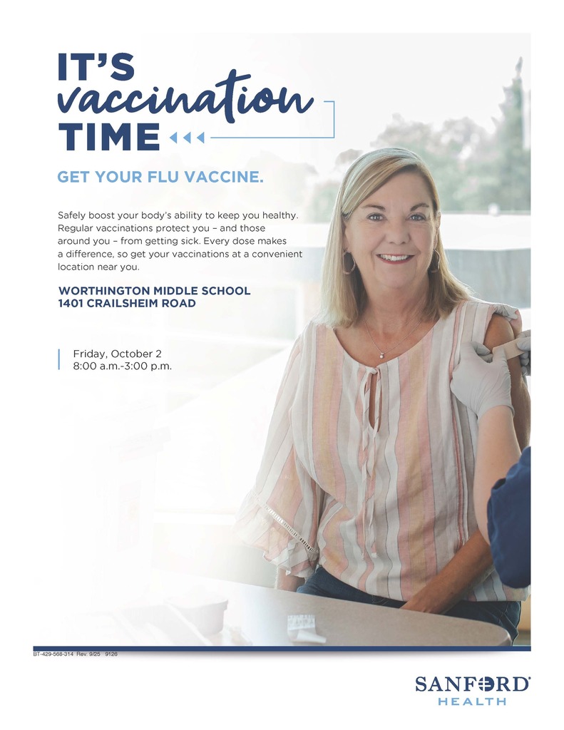 Sanford Health Flu Vaccination Clinic at Parent Teacher Conferences at WMS