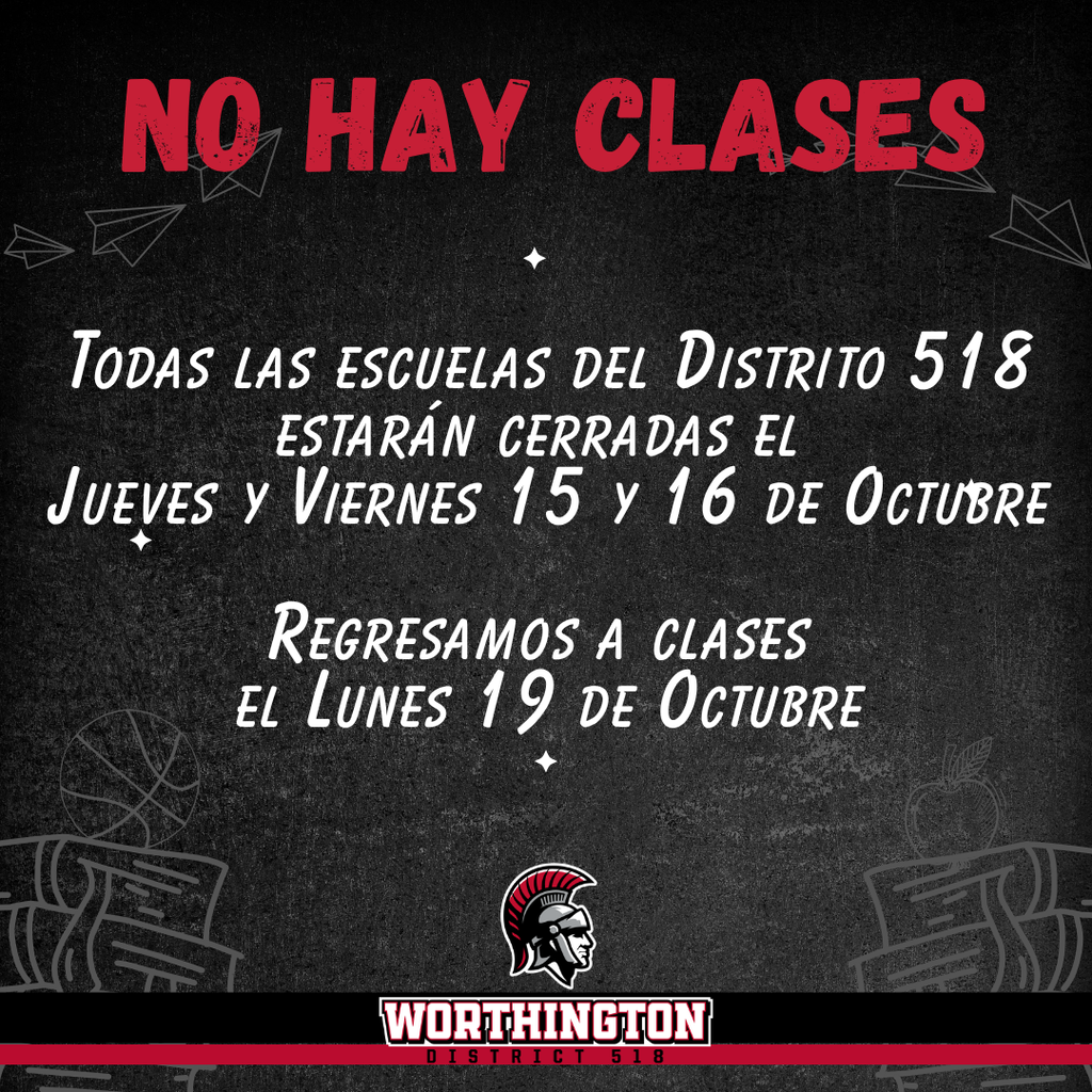 October 15 and 16, 2026 No School - Spanish 