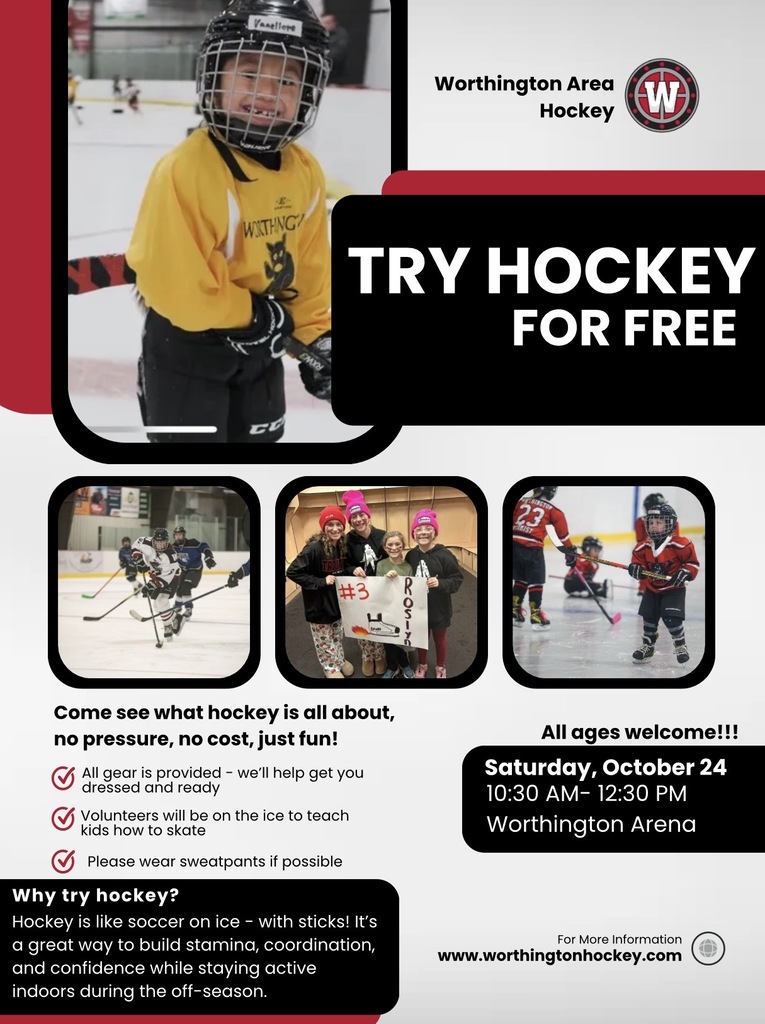 Trying Hockey for Free - Sat Oct 24 at Worthington Arena 