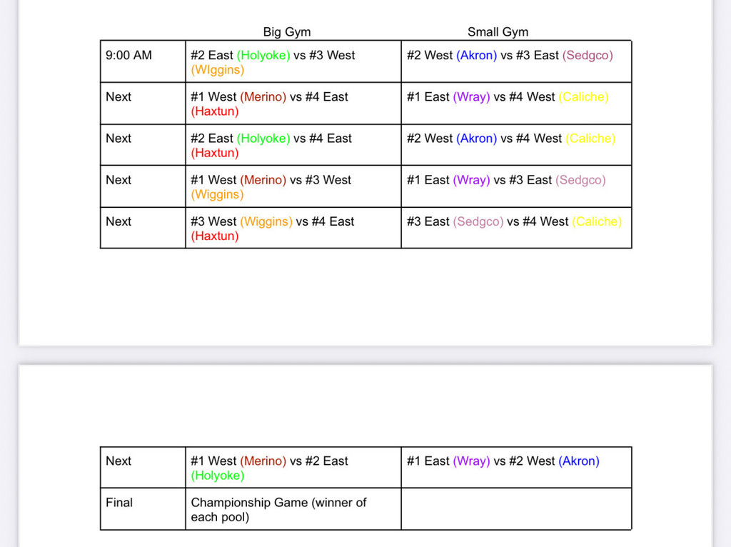 schedule