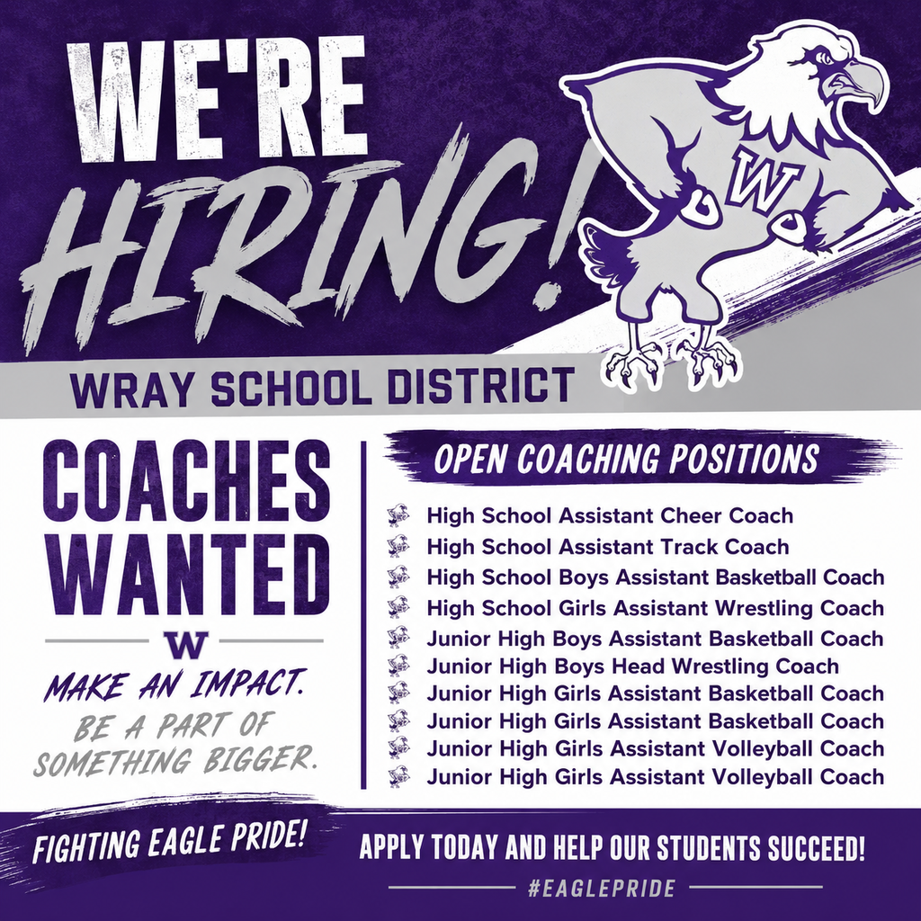 Coaches Wanted at Wray School District