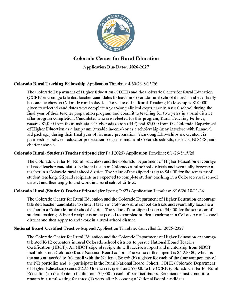 colorado center for rural education