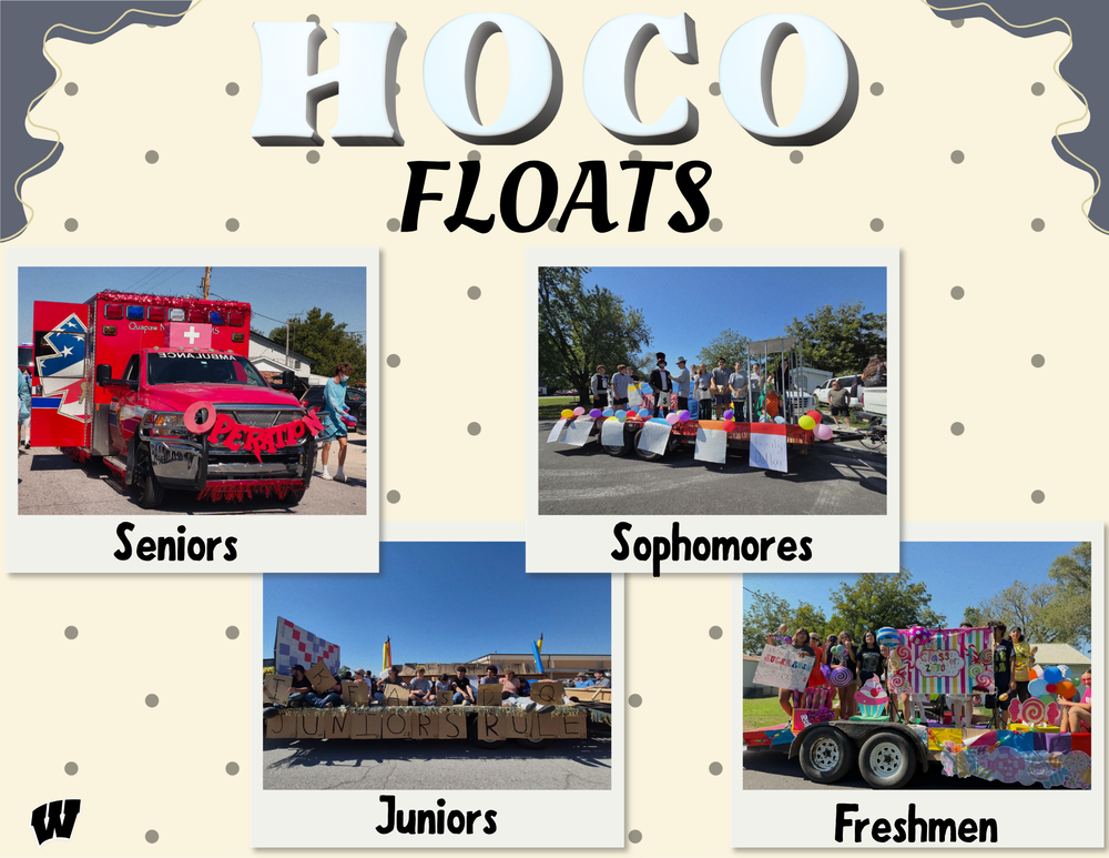 HOCO Floats. Seniors, Jumiors, Sophmores, Freshman