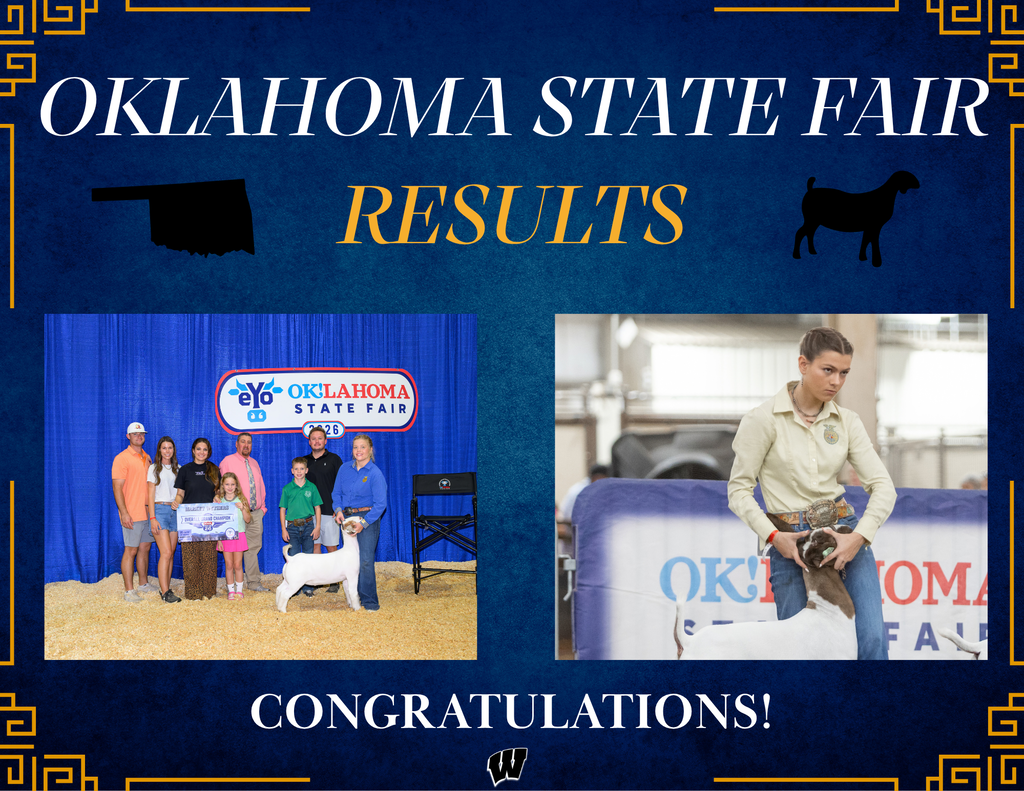 Oklahoma State Fair Results. Congratulations!