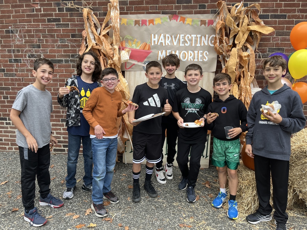 boys at the harvest festival in 5th grade