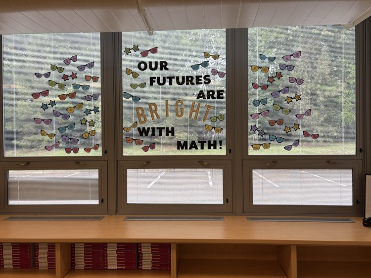 window decoration of math sunglasses