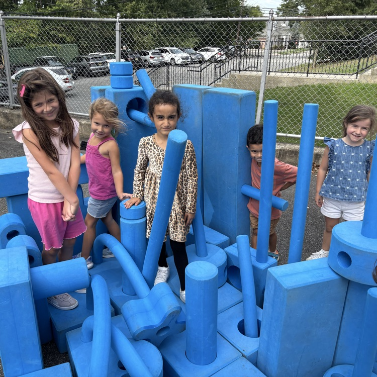 girls playing with blocks