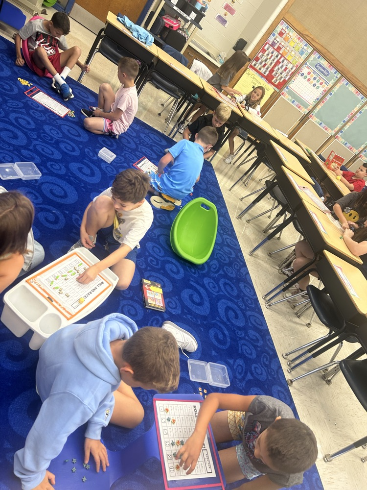 third graders playing games