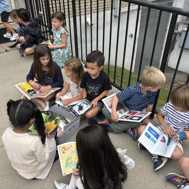 children reading books