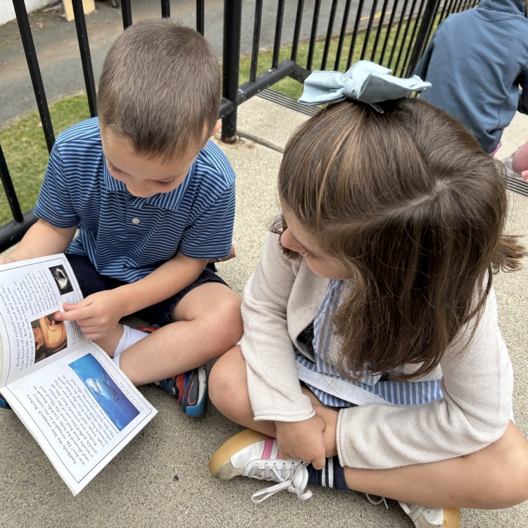 children reading books