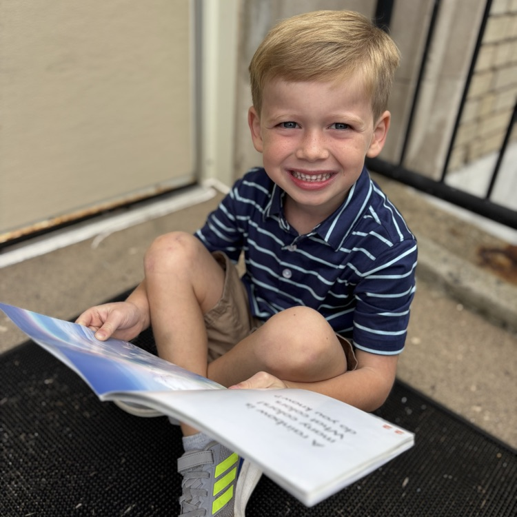 boy reading book