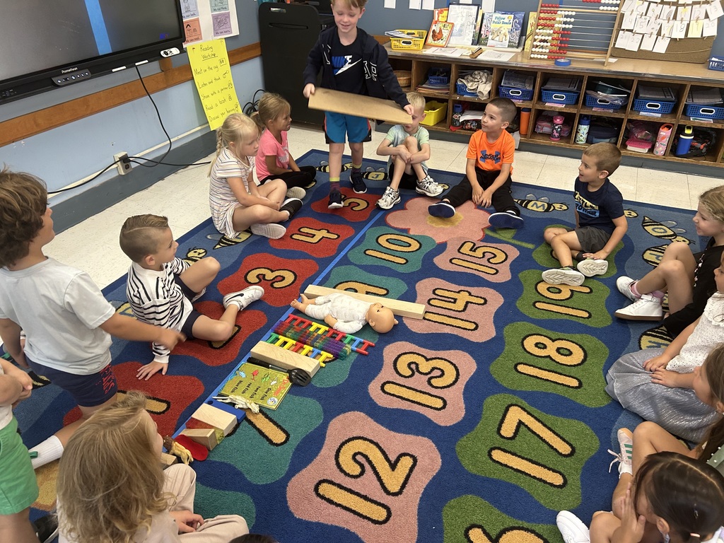 children playing math game