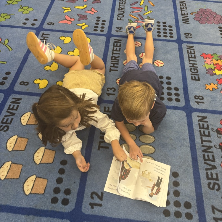 children reading together