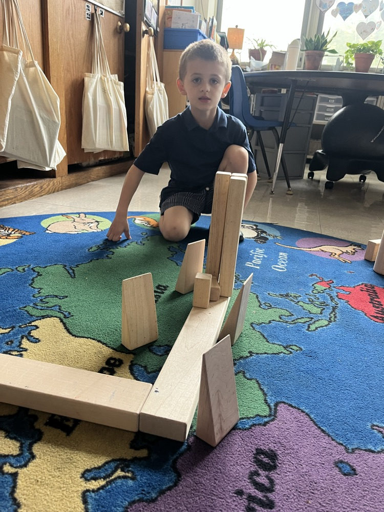 student building with blocks
