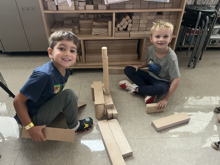student building with blocks
