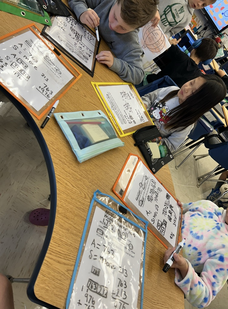 third graders in a math small group