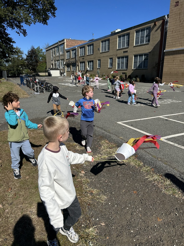 children with wind socks