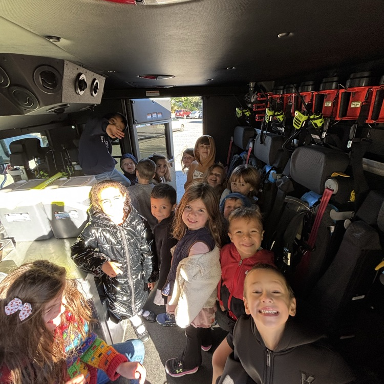 children on a fire