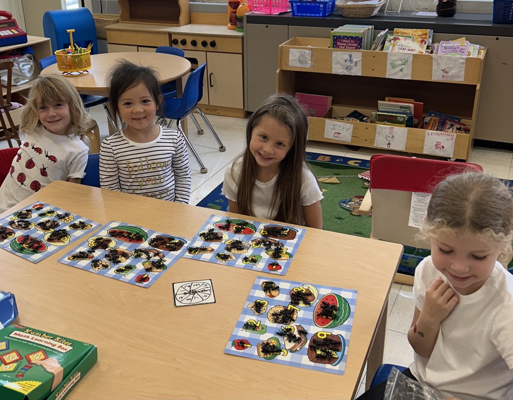 children playing math game