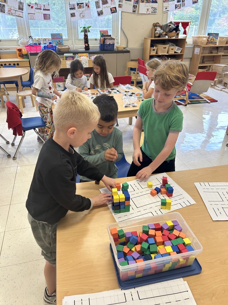 children playing math game