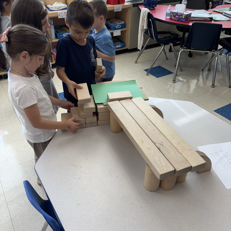 children building a bridge