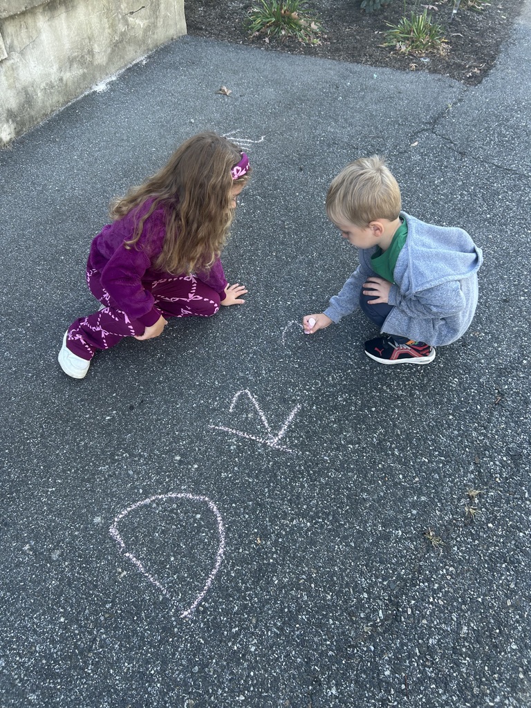 children writing
