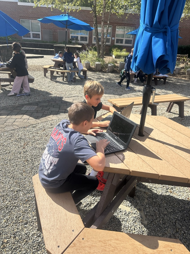 working on writing outside