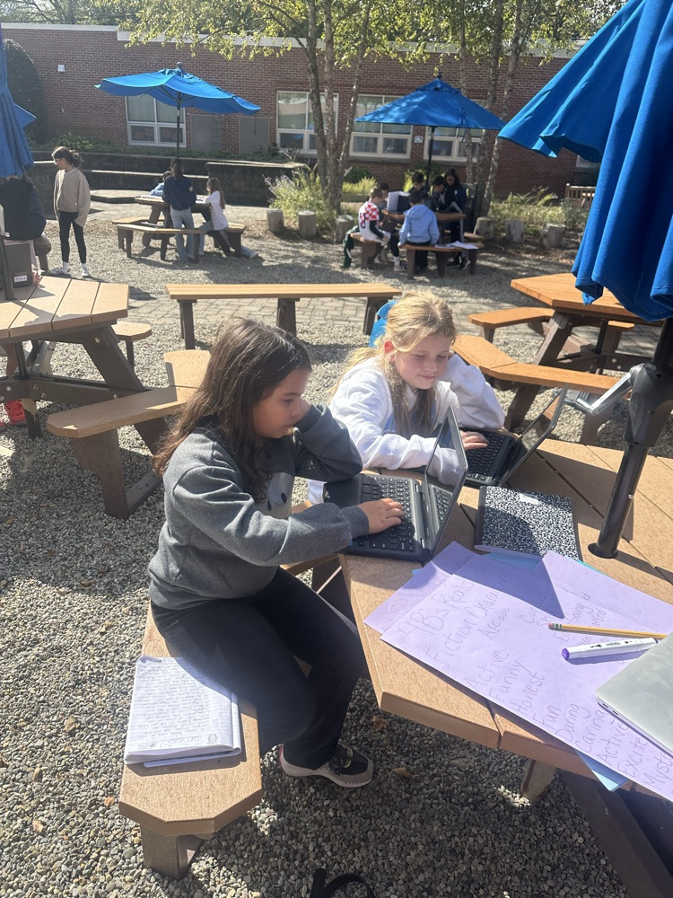 working on writing outside