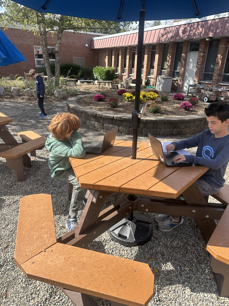 working on writing outside