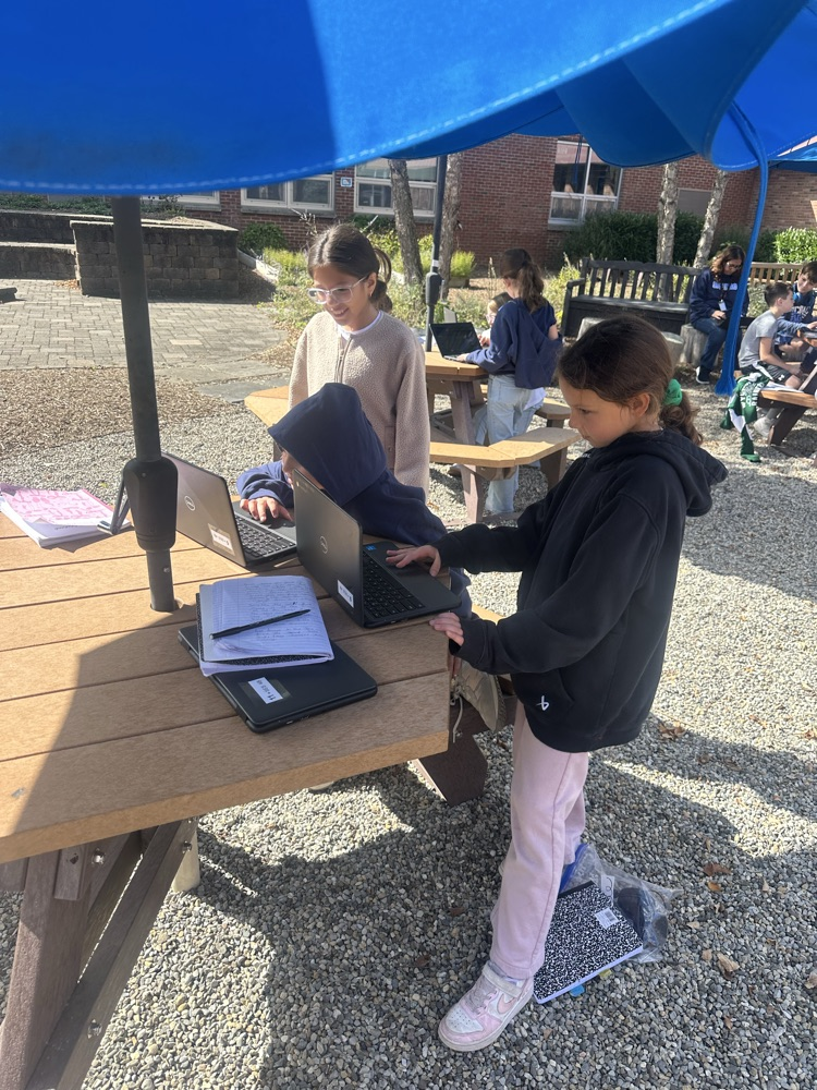 working on writing outside