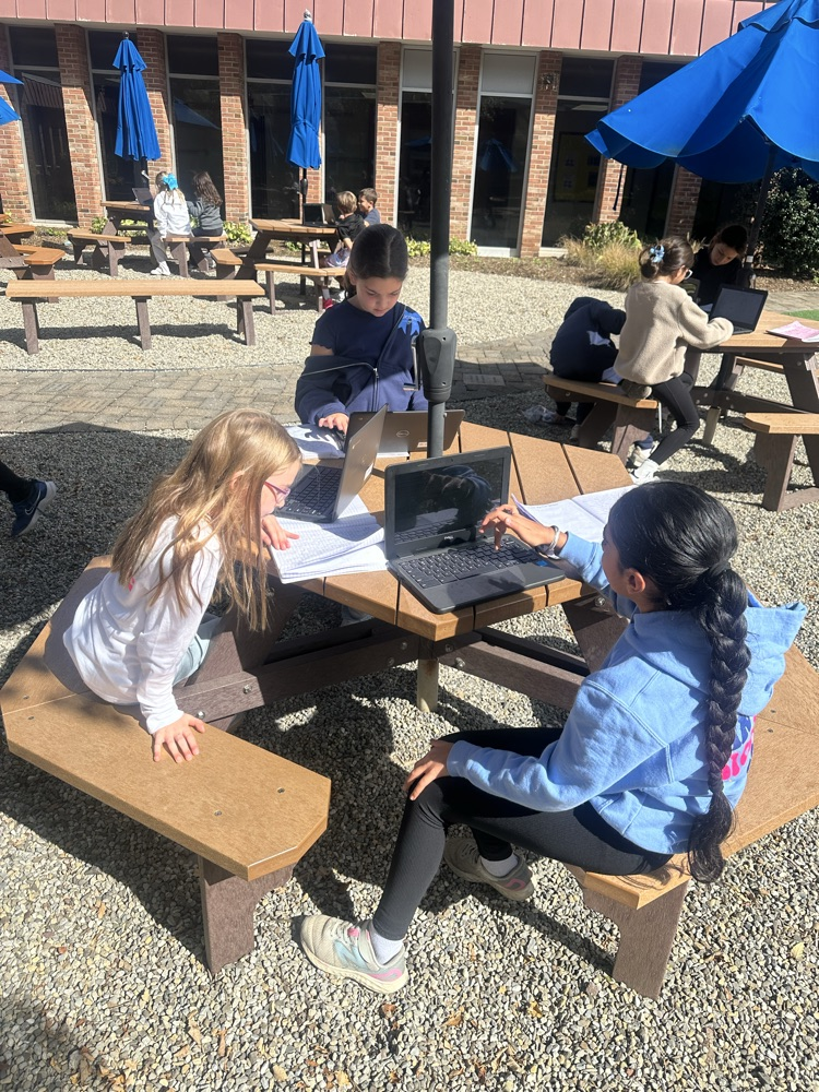 working on writing outside