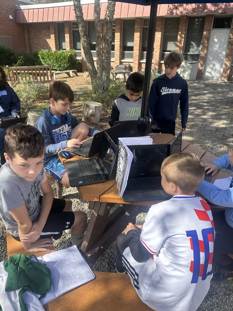 working on writing outside