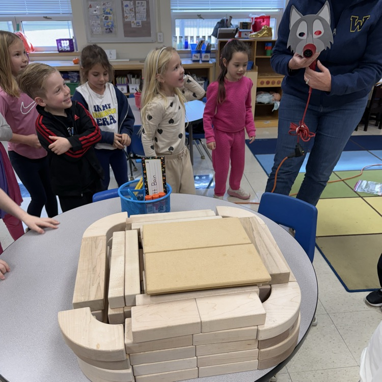 KRO built the three little pig’s houses and tested to see if the wolf could blow them down.