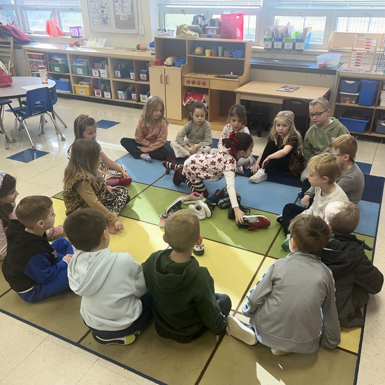 KRO loves our shoe salad greeting during morning meeting