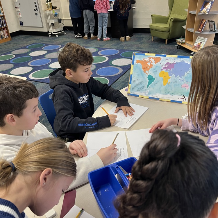 Studying and drawing about a continent