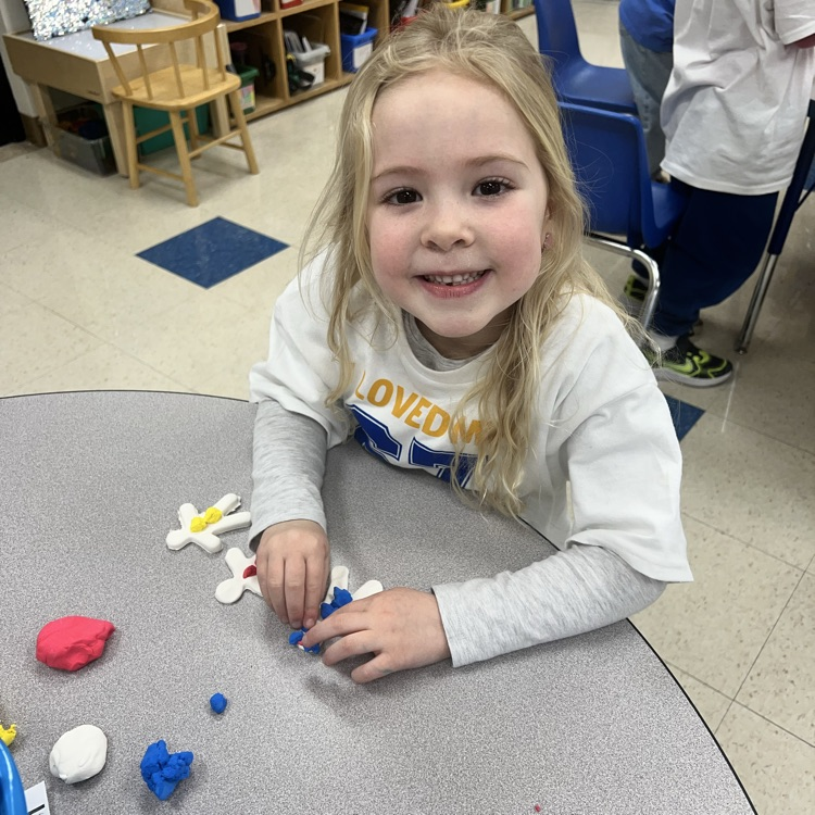 After reading several versions of The Gingerbread Man, KRO created and decorated their own with model magic