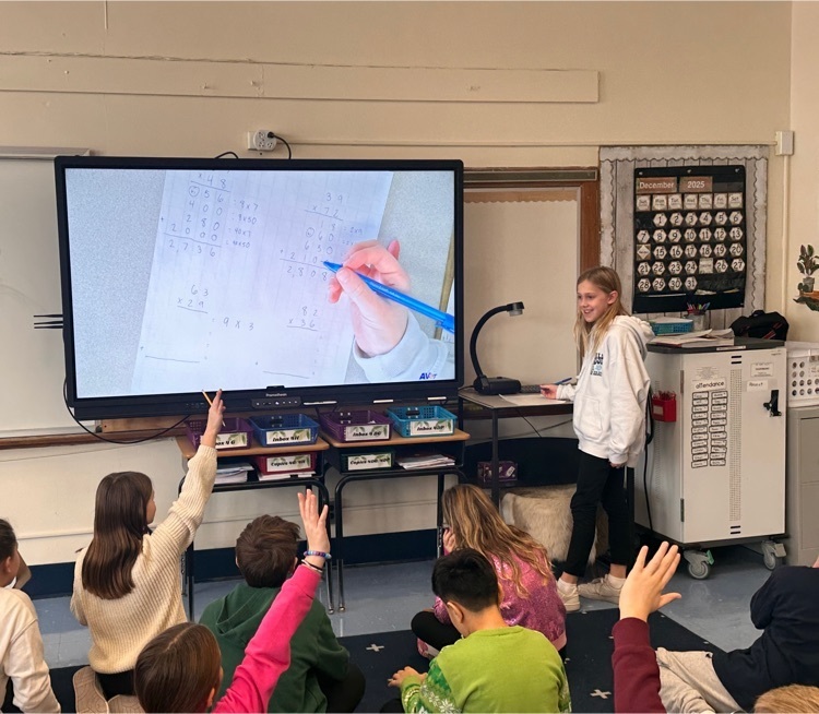 students working on math