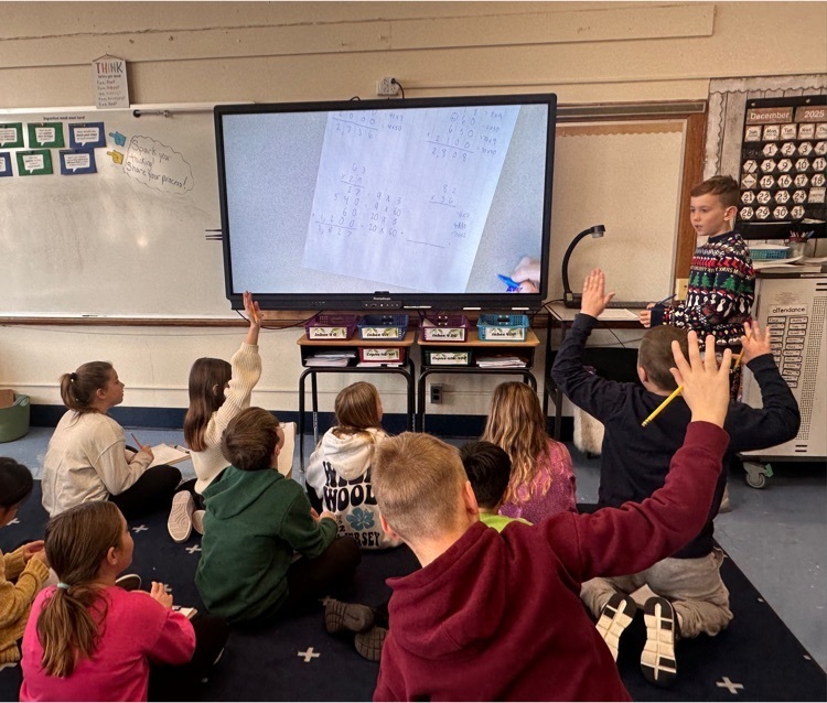 students working on math