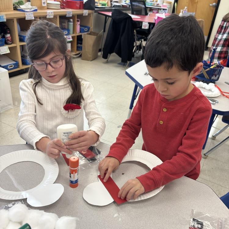 children making a craft