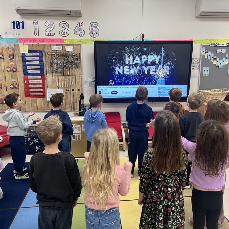 Happy New Year from KRO! We rang in the new year with a countdown during morning meeting. 