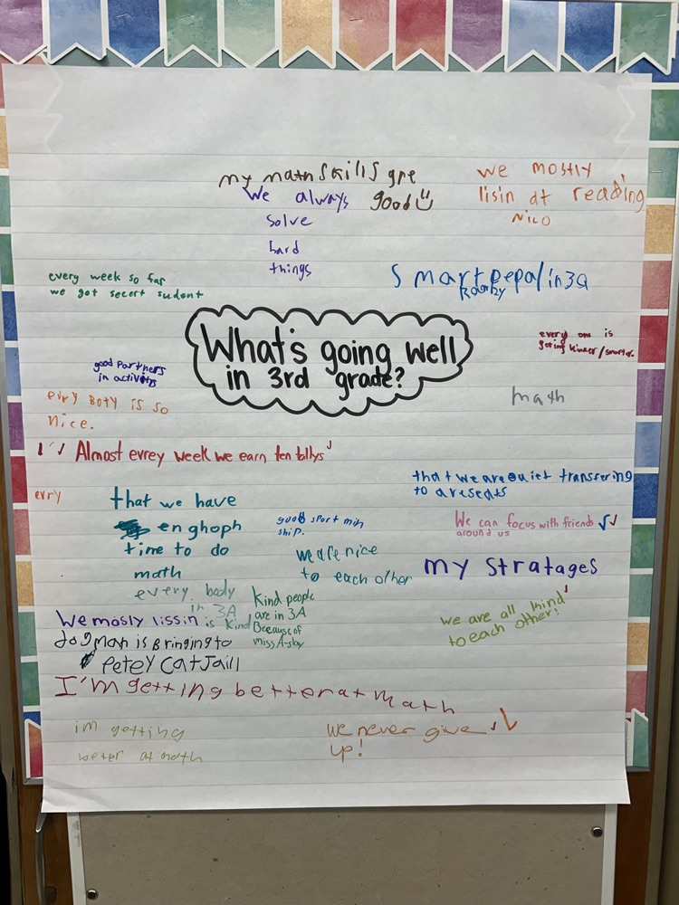third graders writing