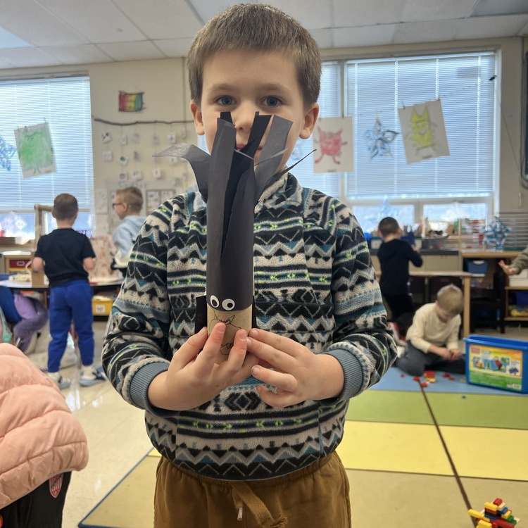 KRO had fun creating paper towel tubes with crazy hair!