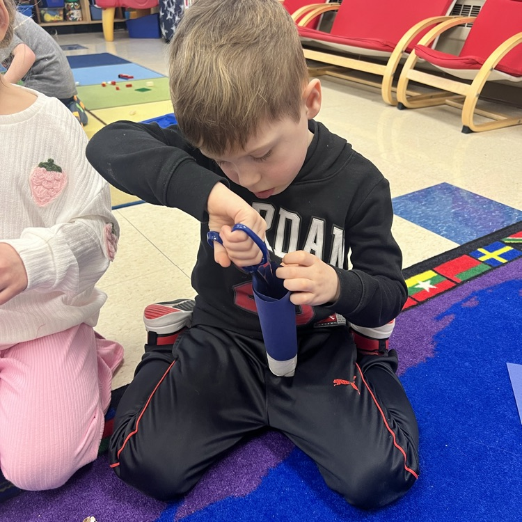 KRO had fun creating paper towel tubes with crazy hair!