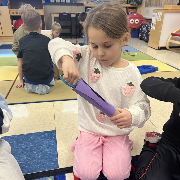 KRO had fun creating paper towel tubes with crazy hair!